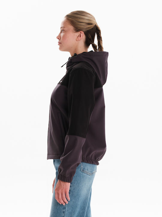 Short Women's Jacket for Winter Black