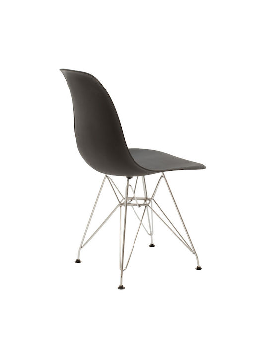 Adelle Dining Room Polypropylene Chair Black-inox 46x55x81cm