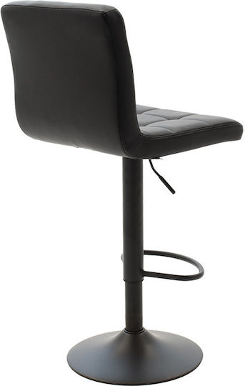 Табуретка Бар Remina с облегалка и регулируема височина Black-Base Black 44x44x92-112см