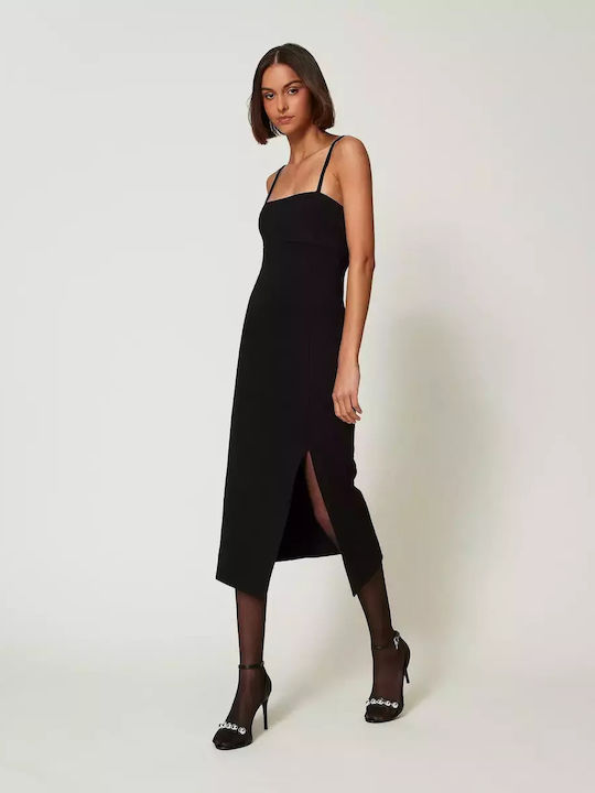 Twinset Dress with Slit Black