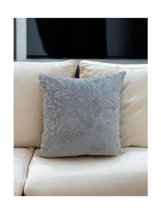 Linea Home Διακοσμητική Μαξιλαροθήκη Rossa από Γούνα Γκρι 45x45εκ.