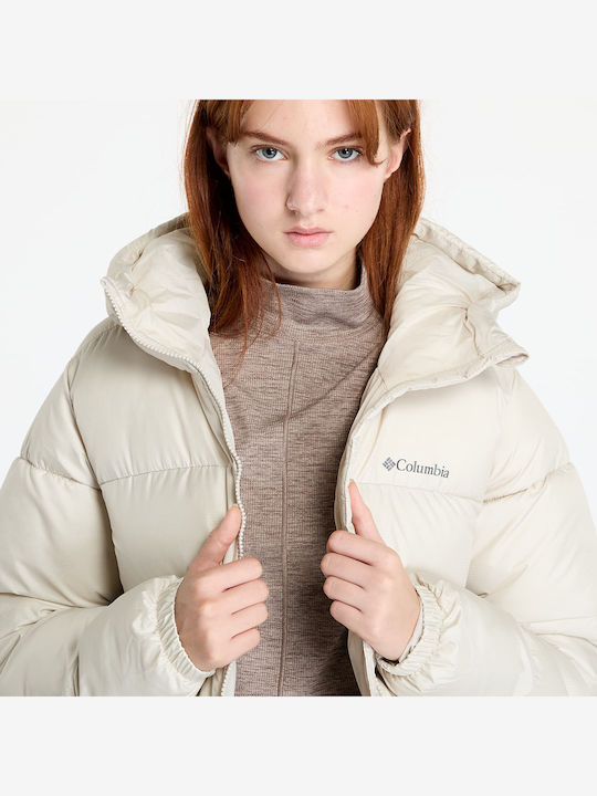 Puffect Ii Mid Women's Short Puffer Jacket for Winter with Hood Dark Stone