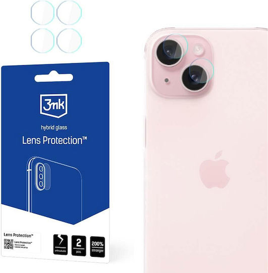 3MK Iphone Kameraschutz Gehärtetes Glas Transparent für das Apple iPhone 15