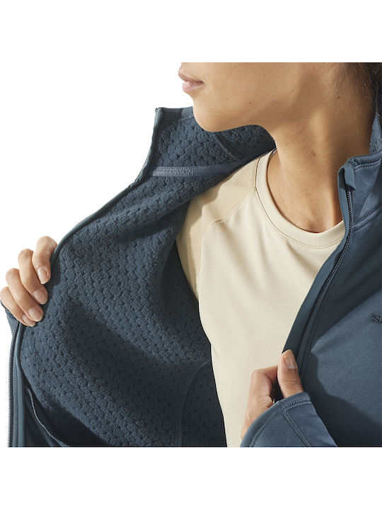 Essential Fleece Γυναικεία Ζακέτα με Φερμουάρ σε Navy Μπλε Χρώμα
