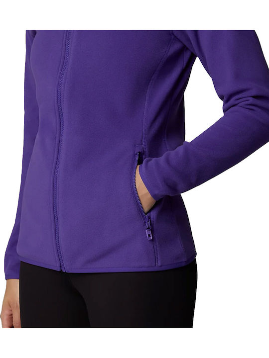 100 Glacier Women's Cardigan with Zipper Purple