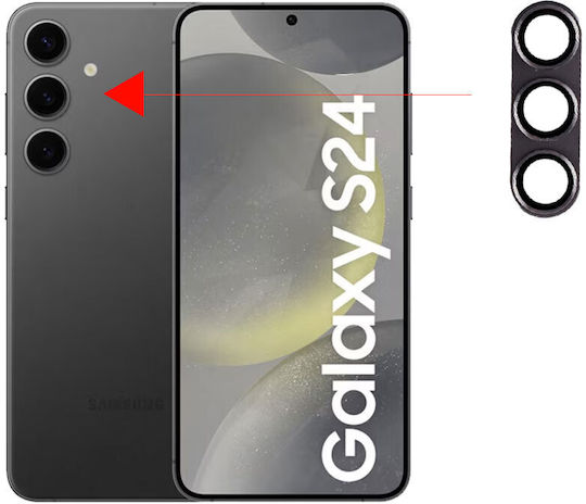 Volte-Tel Glass Cover Camera Protection Tempered Glass Silver for the Samsung S24 5G 8353109