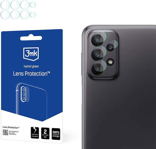 3MK Flexible Glass Prοtector 4 Pack Camera Protection Tempered Glass Transparent for the Galaxy A23