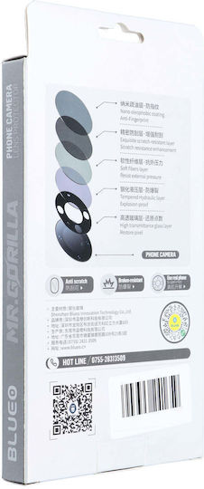 Blueo 5d Mr Monkey Armor Camera Protection Tempered Glass Black for the Samsung Galaxy S24 Ultra 5G, S25 Ultra