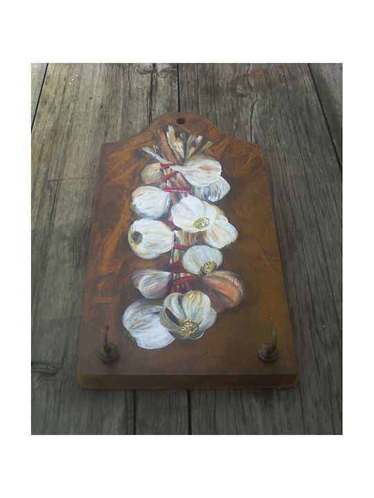 Artifact Wall Key Holder Wooden 12x25cm