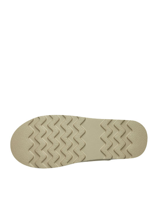 Essentials Women's Ankle Boots with Fur Beige