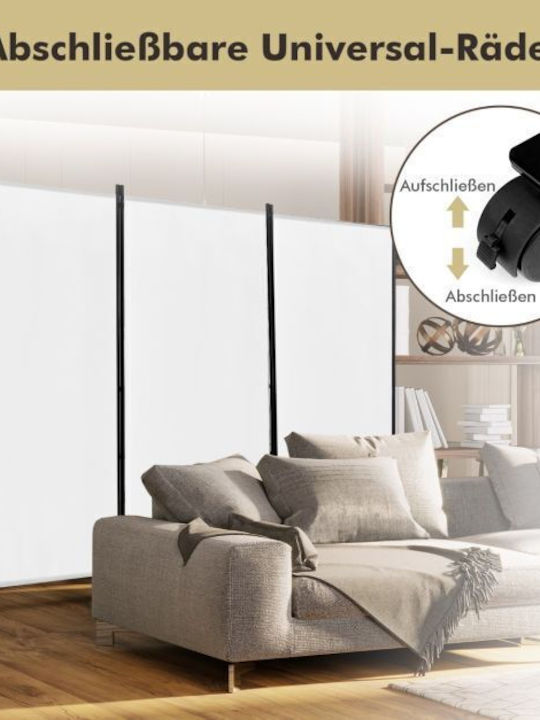 Costway Διακοσμητικό Παραβάν Μεταλλικό 262x180cm