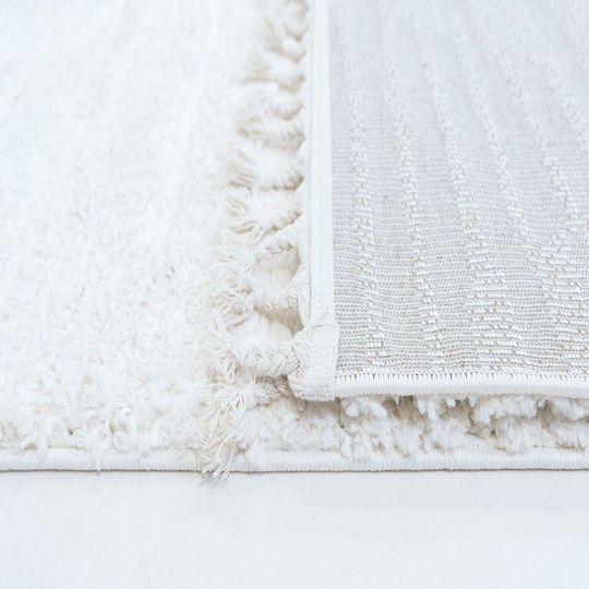Ezzo Shaggy Bedroom Rugs Set Cream 12-C828B1A 3pcs