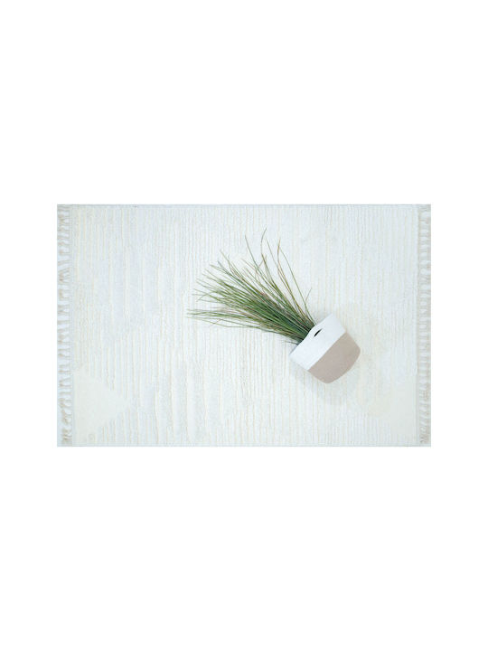 Ezzo Σετ Shaggy Χαλιά Κρεβατοκάμαρας Cream 12-C828B1A 3τμχ
