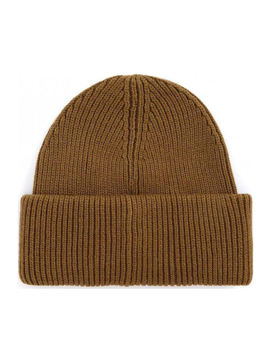 Beanie Ανδρικός Σκούφος με Rib Πλέξη σε Καφέ χρώμα
