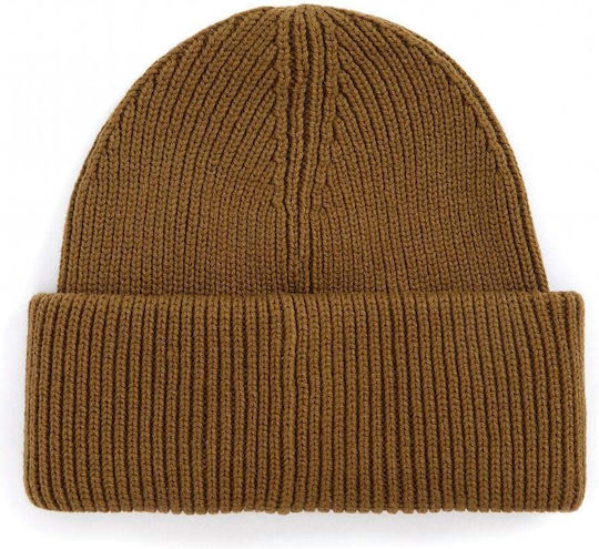 Beanie Masculin Căciulă cu Tricotaj Rib în culoarea Maro