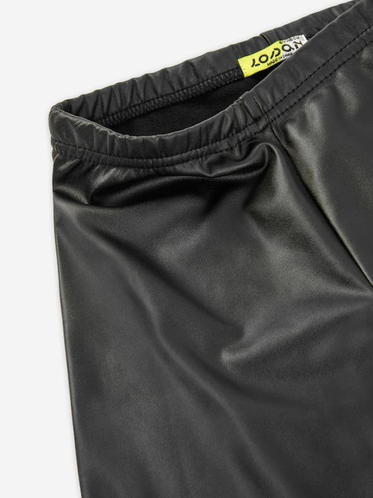 Kids' Leather Pants Black