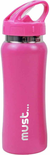 Stainless Steel Bottle with Cap 500 Ml Monochrome Must Pink 000584539