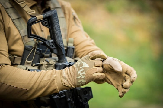 Helikon Tex All Round Fit Tactical Military Gloves in Beige color