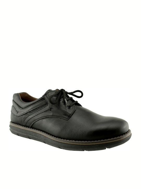 Antonio Shoes Men's Leather Casual Shoes Black