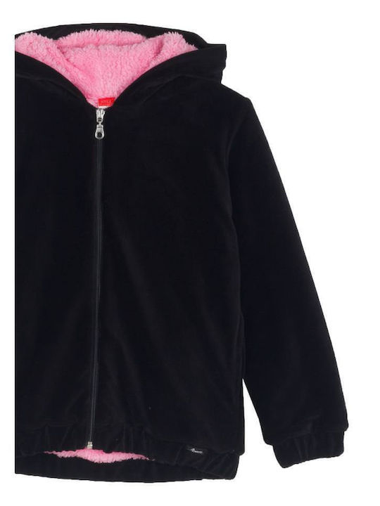 Kids Cardigan Fur with Hood Bay Leaf Mint
