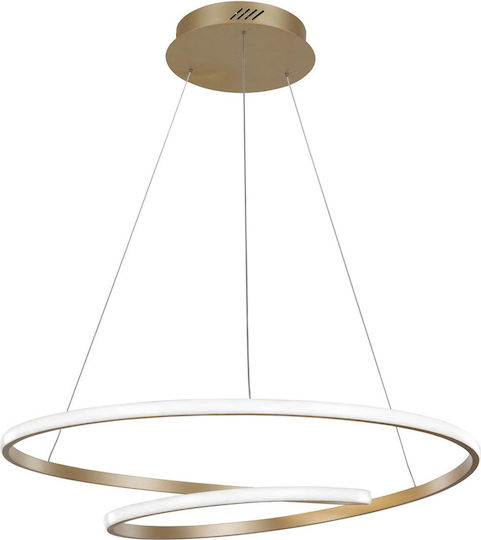 Powertech LED Κρεμαστό Φωτιστικό Χρυσό 40x40εκ. Powertech LED Κρεμαστό Φωτιστικό Χρυσό 40x40εκ.