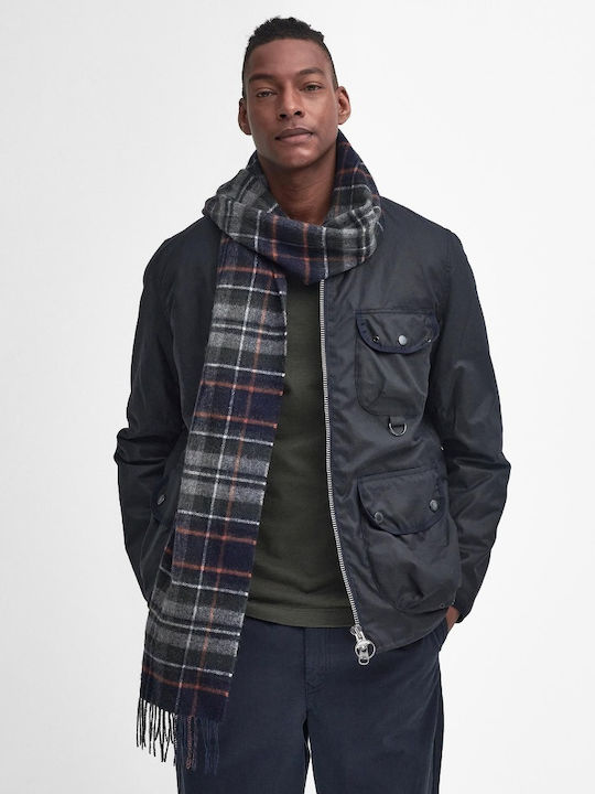 Men's Wool Scarf Navy Blue