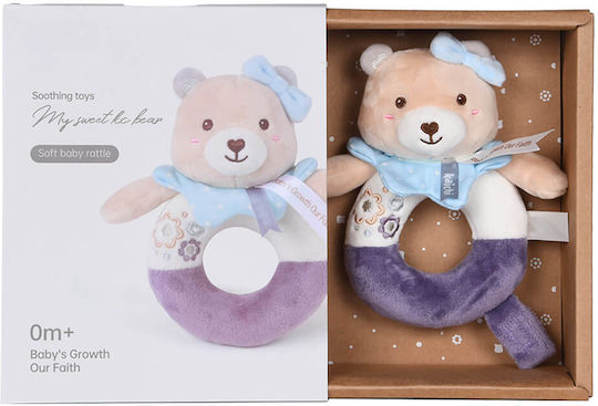 Bebe Stars Дрънкалка Мека Teddy Flower Rattle Ring за 0++ Месеца