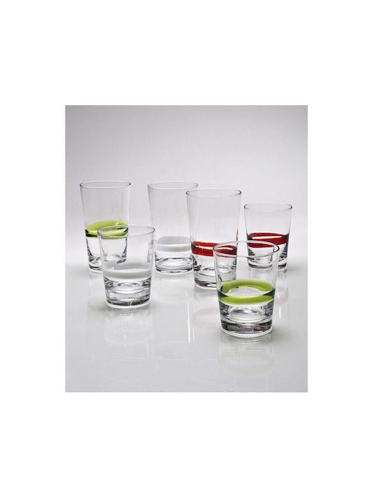 Cryspo Trio Set Gläser Wasser aus Glas 6Stück