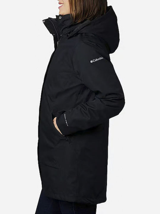 Ii Interchange Women's for Hiking Long Lifestyle Jacket for Winter Black