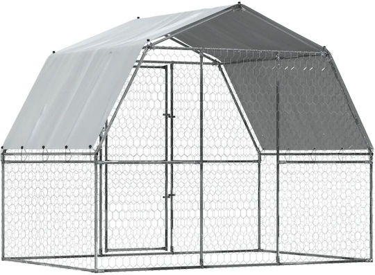 vidaXL Metal Dog Park 285x195x230cm Silver