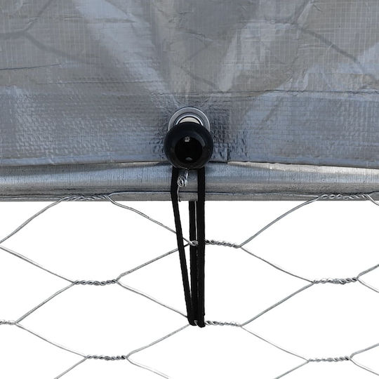 vidaXL Metal Dog Park 285x195x230cm Silver