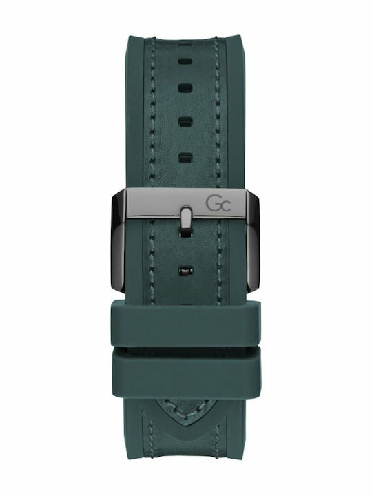 Guess Men's Watch 44mm Battery with Green Rubber Strap