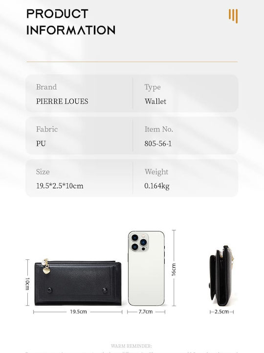 Large Women's Wallet Cards Black