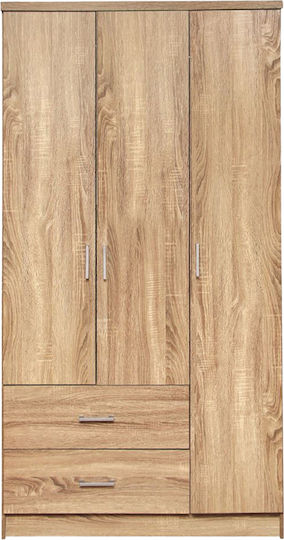Triple Door Wardrobe Caesar Sonama 89x42.5x181cm