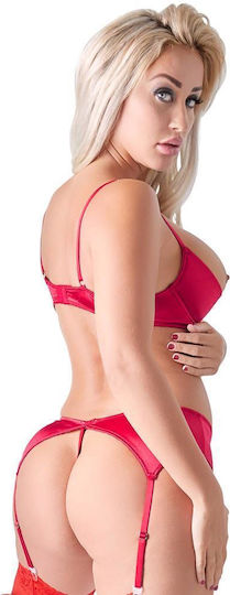 Shelf Bra Set Red 80b/m