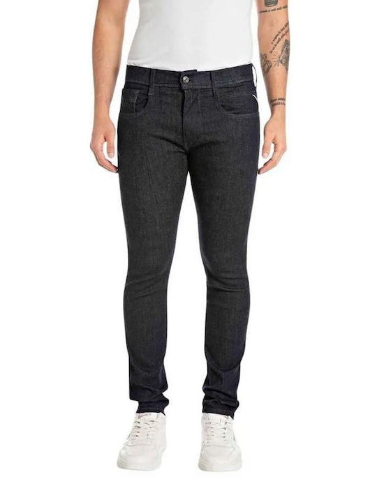 Anbass Men's Elastic Slim Fit Jeans Blue