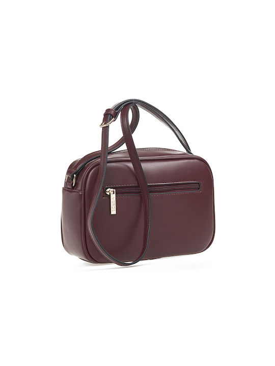 Verde Din piele Geantă de damă Crossbody Burgundy