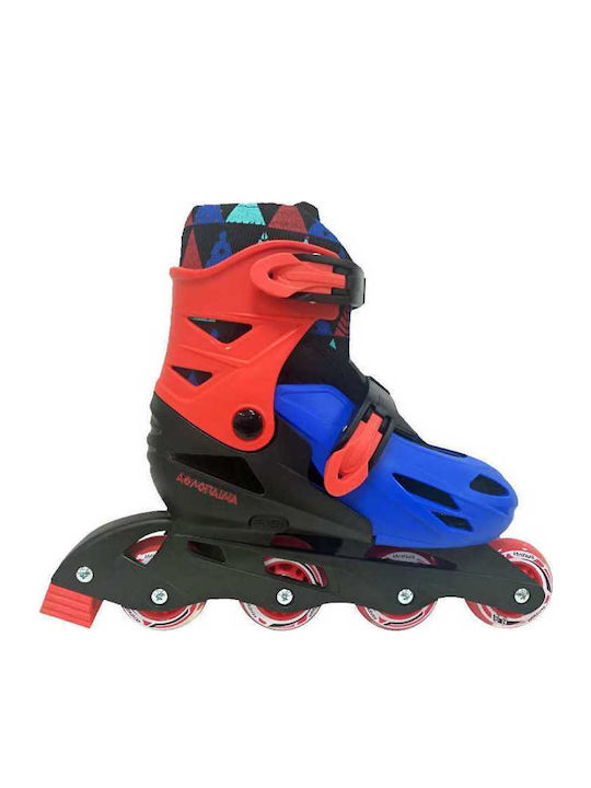 Athlopaidia Kids Adjustable Inline Rollers Multicolour Red/Black/Blue