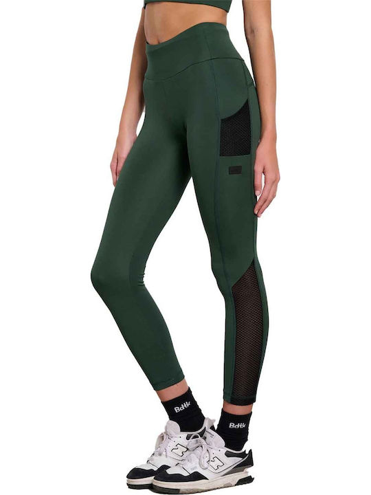Women's Training Legging High Waisted Fleece Lining Jade