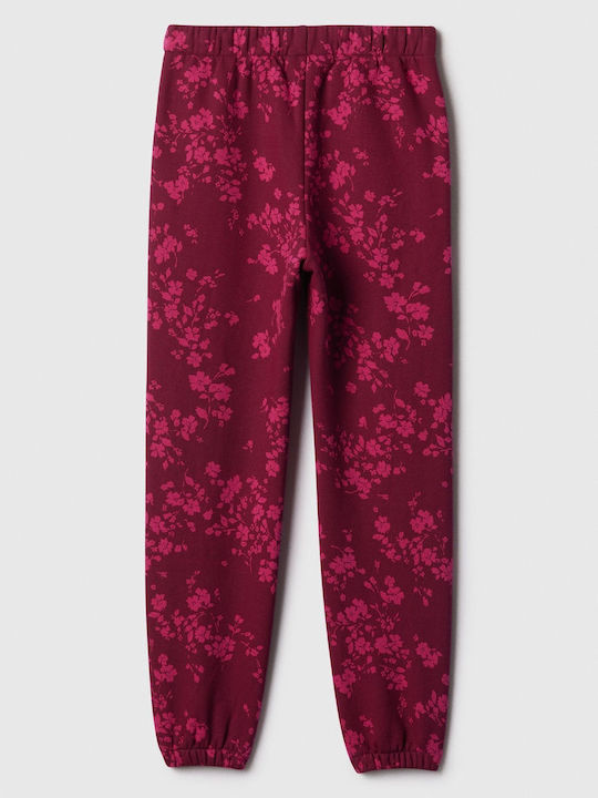 GAP Kids Sweatpants Burgundy Logo