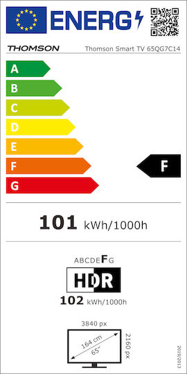 Thomson Smart Τηλεόραση 65" 4K UHD QLED 65QG7C14 HDR (2024)
