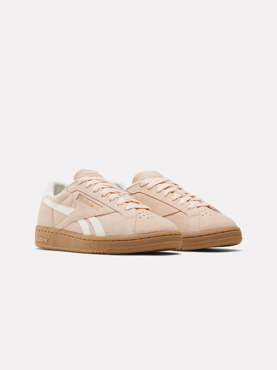 Reebok Club C Grounds Uk Γυναικεία Sneakers Washed Clay / Chalk / Gum