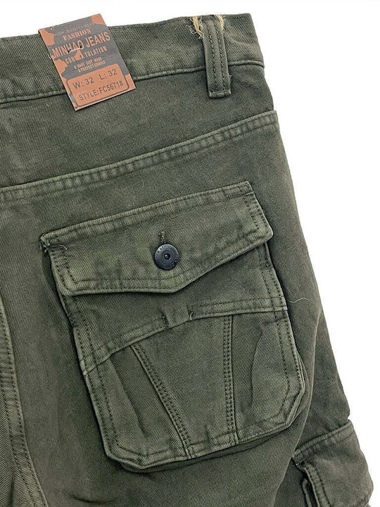 Men's Jeans Pants Cargo Elastic Gray