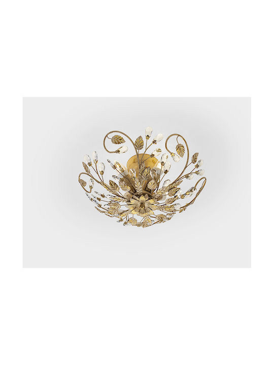 Verdi Ceiling Mount Light Gold with Socket E14