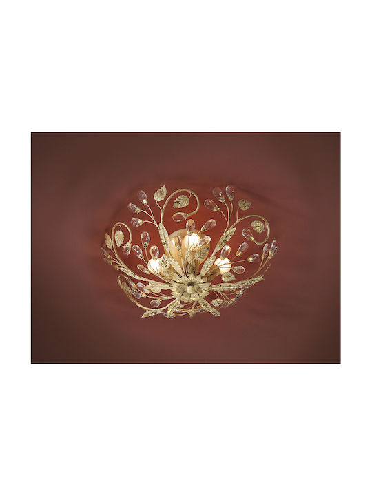 Verdi Ceiling Mount Light Gold with Socket E14