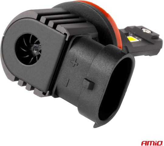 AMiO Λάμπες Αυτοκινήτου H8 / H9 / H11 / H16 Canbus LED Ψυχρό Λευκό 44W 2τμχ