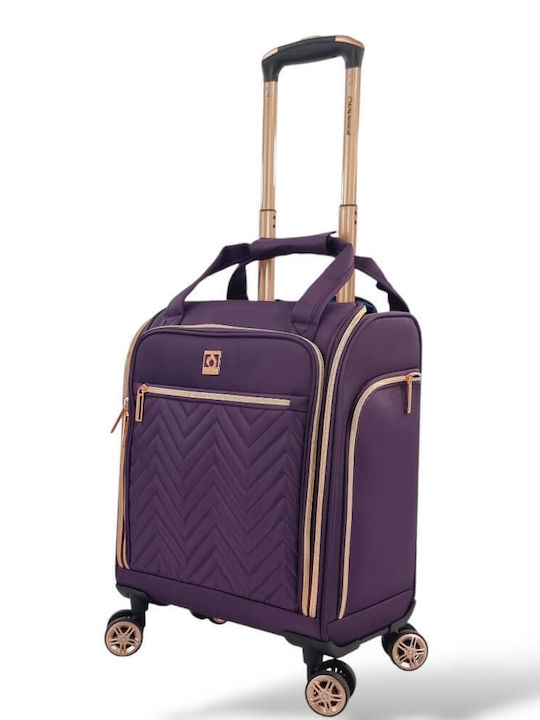 Малък кабинен куфар 4 колела 46x24x20 Diplomat Monaco Zc9001-xs 23л лилав