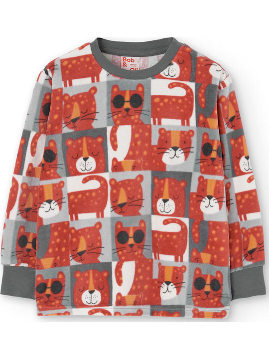 Boboli Babystrampler Langärmliges Samt Orange