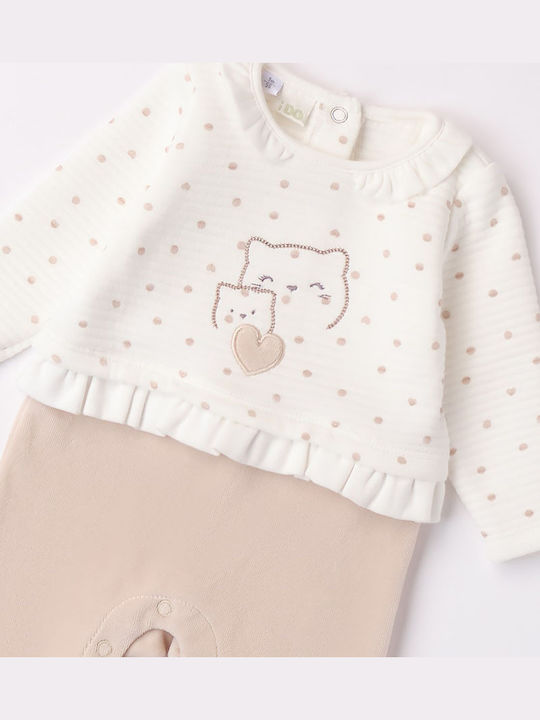 iDO Babystrampler Langärmliges Cream-beige
