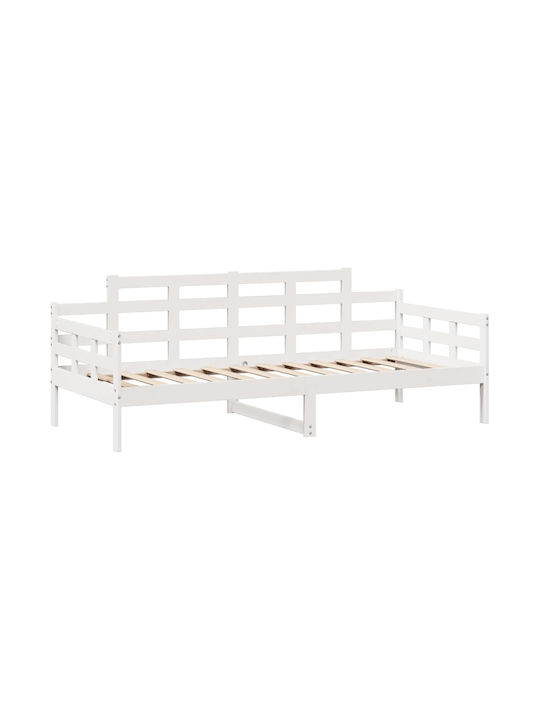 Kids Bed - Sofa Single with Storage Space Beige for Mattress 80x200cm
